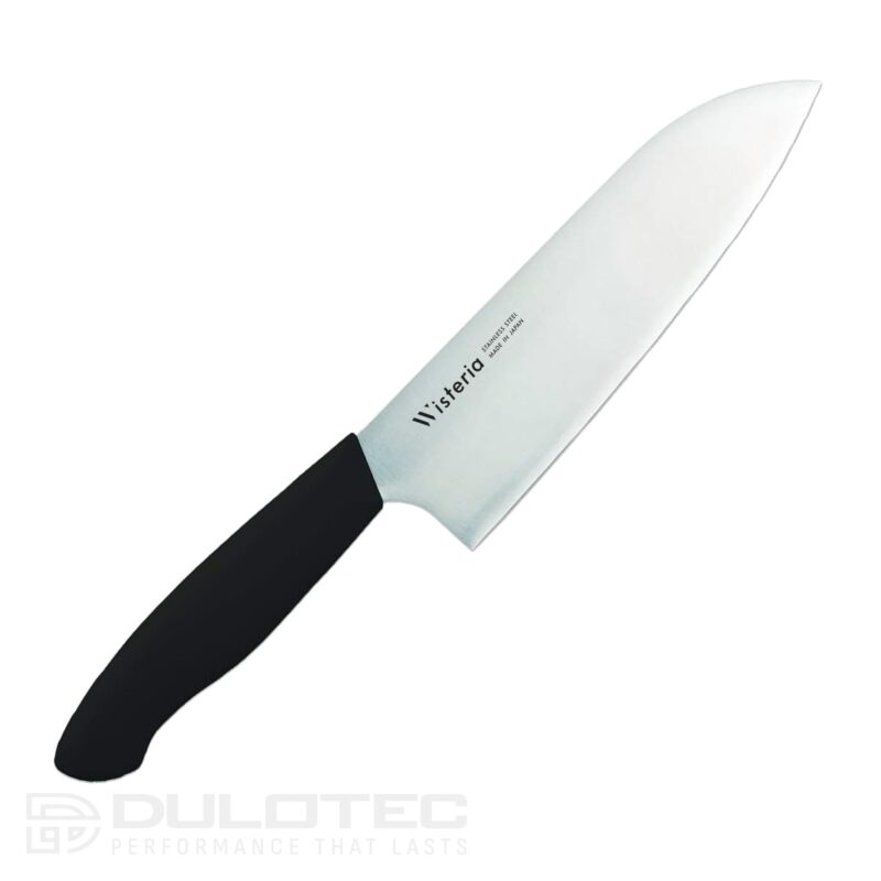 Cuțit de bucătărie Santoku Fuji Cutlery FC-680 Wisteria — Negru » Lanternaputernica.RO
