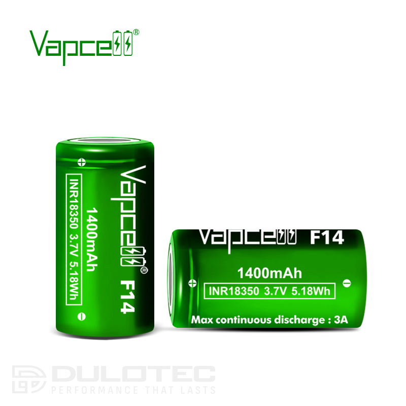 Baterie Vapcell 18350 F14, 1400 mAh, 3A » Lanternaputernica.RO