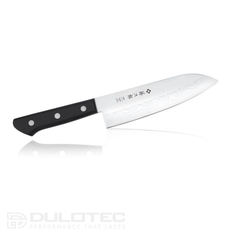 Cuțit Santoku Tojiro DP Damascus, 170 mm, F-331 – VG10 – laminat cu 37 de straturi » Lanternaputernica.RO