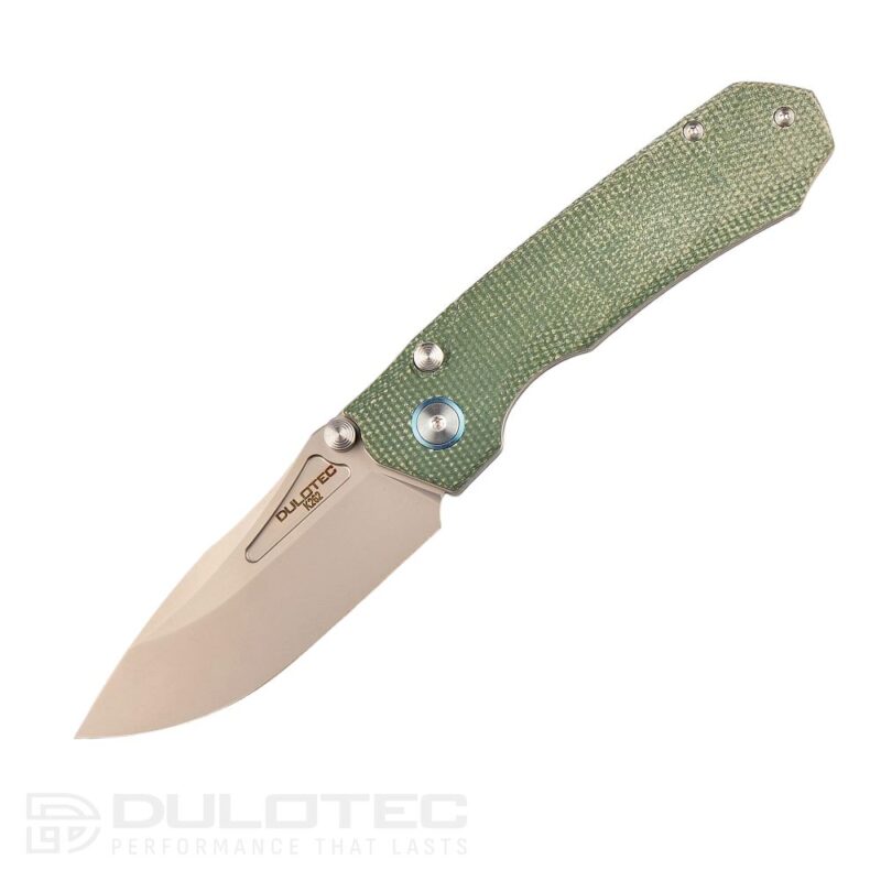 Cuțit pliant Dulotec K262-GN cu mâner din Micarta și lamă din oțel inoxidabil 14C28N » Lanternaputernica.RO