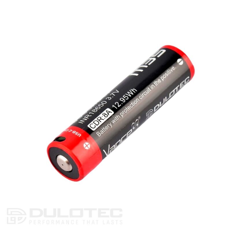 Baterie Vapcell Dulotec 18650 M35 de 3500 mAh cu USB-C, cu pol pozitiv ridicat și sistem de protecție » Lanternaputernica.RO