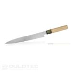Cuțit de bucătărie Fuji Cutlery Ryutoku Yanagiba FC-575 cu mâner din lemn de magnolie, pentru sashimi » Lanternaputernica.RO