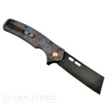 Cuțit pliant Dulotec K261-BL cu mâner din G10 cu acoperire din carbon și lamă din oțel D2 » Lanternaputernica.RO