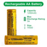 Baterie Vapcell 14500 F12, 1250 mAh, 3 A » Lanternaputernica.RO