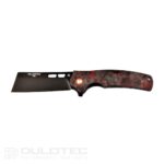 Cuțit pliabil Dulotec K261-RD cu mâner din G10 cu acoperire din carbon și lamă din oțel D2 » Lanternaputernica.RO