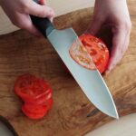 Cuțit de bucătărie Santoku Fuji Cutlery FC-680 Wisteria — Negru » Lanternaputernica.RO