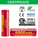 Baterie Vapcell F60 21700, 6000 mAh, 12,5 A » Lanternaputernica.RO