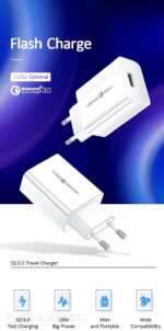 Adaptor de alimentare, USAMS T22 QC3.0 - CC83TC01 » Lanternaputernica.RO