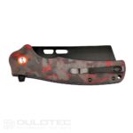 Cuțit pliabil Dulotec K261-RD cu mâner din G10 cu acoperire din carbon și lamă din oțel D2 » Lanternaputernica.RO