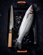 Cuțit de bucătărie Fuji Cutlery Ryutoku Yanagiba FC-575 cu mâner din lemn de magnolie, pentru sashimi » Lanternaputernica.RO
