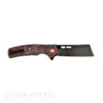 Cuțit pliabil Dulotec K261-RD cu mâner din G10 cu acoperire din carbon și lamă din oțel D2 » Lanternaputernica.RO