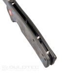 Cuțit pliant Dulotec K261-BL cu mâner din G10 cu acoperire din carbon și lamă din oțel D2 » Lanternaputernica.RO