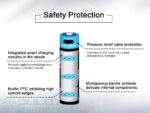 Baterie Vapcell P1422A 14500 AA de 2250 mAh și 1,5 V, cu sistem de protecție și încărcare prin USB-C » Lanternaputernica.RO