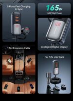 Încărcător auto, USAMS S-CC213 C40 165 W, 2 USB-C + 3 USB-A PPS, 5 ieșiri CC213CC01 » Lanternaputernica.RO