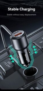 Încărcător auto, USAMS S-CC213 C40 165 W, 2 USB-C + 3 USB-A PPS, 5 ieșiri CC213CC01 » Lanternaputernica.RO