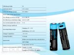 Baterie Vapcell P1422A 14500 AA de 2250 mAh și 1,5 V, cu sistem de protecție și încărcare prin USB-C » Lanternaputernica.RO