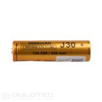 Baterie Vapcell J30 18650, 3000 mAh, 15 A/25 A, cu polul pozitiv proeminent » Lanternaputernica.RO