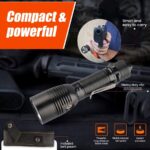 Lanternă tactică Dulotec Guardian, 1.800 lumeni, 700 de metri, baterie de 5.200 mAh, încărcare magnetică, husă » Lanternaputernica.RO