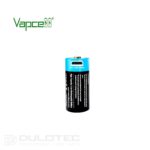 Baterie Vapcell P1608A 16340 de 800 mAh cu sistem de protecție și încărcare prin micro USB » Lanternaputernica.RO