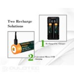 Baterie Vapcell P1835A 18650, 3500 mAh, 10 A, cu sistem de protecție și încărcare prin micro USB » Lanternaputernica.RO