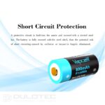 Baterie Vapcell P1608A 16340 de 800 mAh cu sistem de protecție și încărcare prin micro USB » Lanternaputernica.RO
