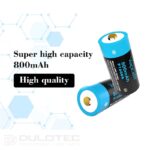 Baterie Vapcell P1608A 16340 de 800 mAh cu sistem de protecție și încărcare prin micro USB » Lanternaputernica.RO