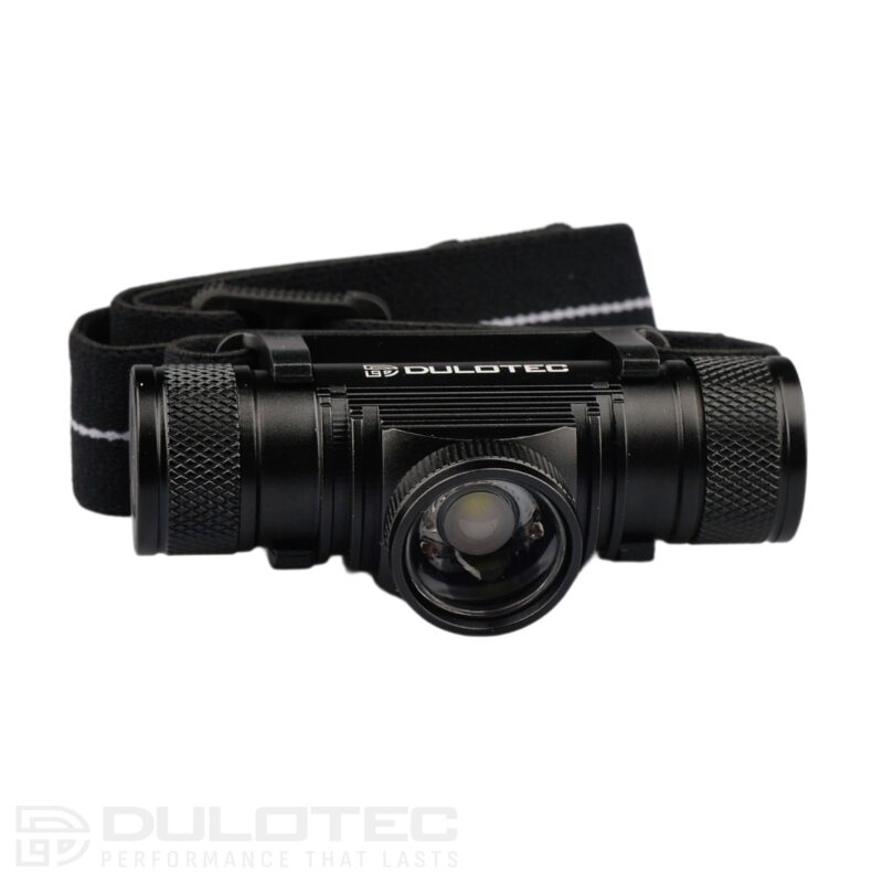 Lampă frontală puternică Dulotec H6 cu zoom + baterie de 3400 mAh, lumină albă » Lanternaputernica.RO