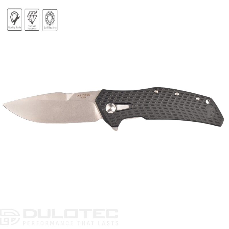 Cuțit pliant Dulotec K224 – Oțel inoxidabil 8Cr14Mov, negru » Lanternaputernica.RO