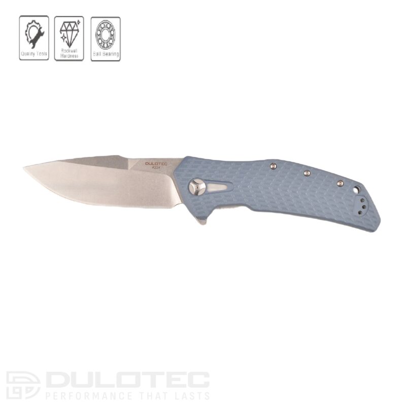 Cuțit pliant Dulotec K224 – Albastru, oțel inoxidabil 8Cr14Mov » Lanternaputernica.RO