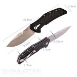 Cuțit pliant Dulotec K224 – Albastru, oțel inoxidabil 8Cr14Mov » Lanternaputernica.RO