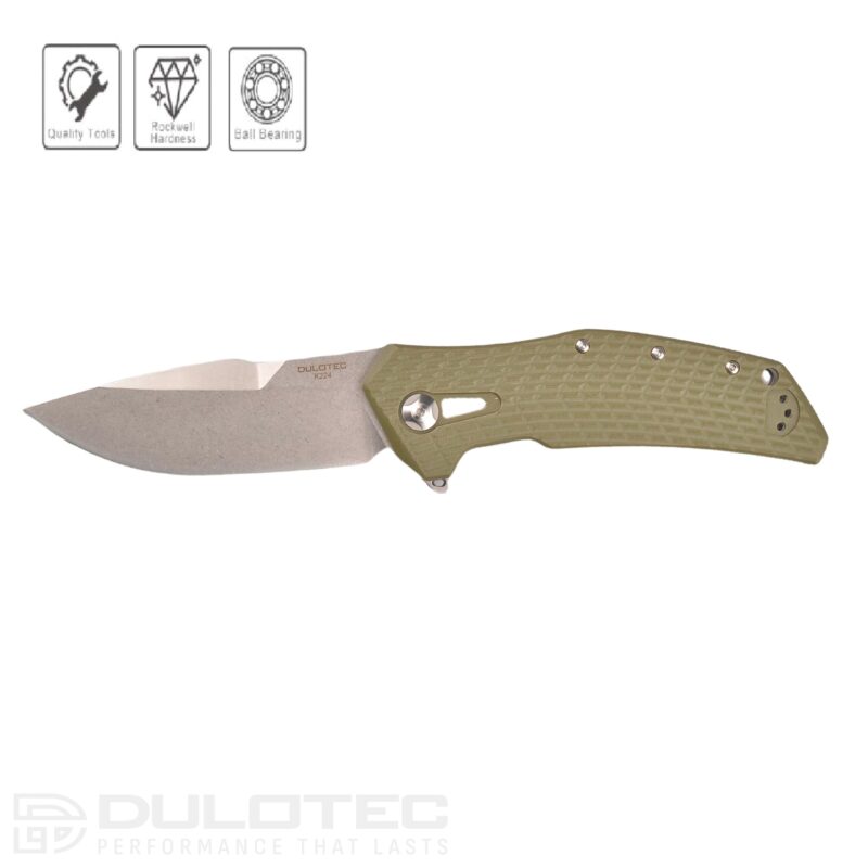 Cuțit pliant Dulotec K224 – Oțel inoxidabil 8Cr14Mov, verde » Lanternaputernica.RO