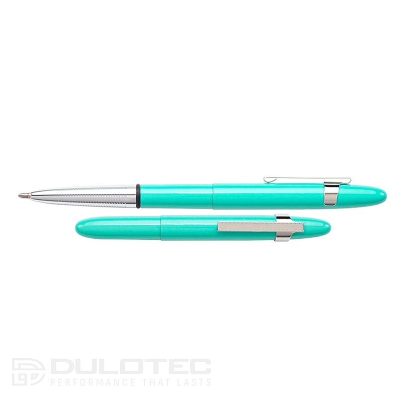 Pix Fisher Space Pen model „Tahitian Blue Bullet” cu agrafă cromată, 400TBLCL, într-o cutie cadou » Lanternaputernica.RO