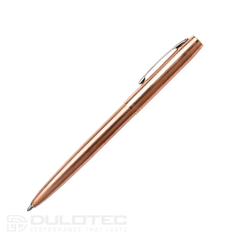 Pix cu bilă Fisher Space Pen Antimicrobial Raw Brass Cap-O-Matic, cu capsa cromată, modelul M4RAW, într-o cutie cadou » Lanternaputernica.RO