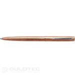 Pix cu bilă Fisher Space Pen Antimicrobial Raw Brass Cap-O-Matic, cu capsa cromată, modelul M4RAW, într-o cutie cadou » Lanternaputernica.RO