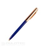 Pix Fisher Space Pen Cap-O-Matic cu capac din alamă și corp albastru, modelul 775G-BL, într-o cutie cadou » Lanternaputernica.RO