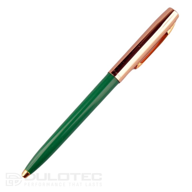 Pix Fisher Space Pen Cap-O-Matic cu capac din alamă și corp verde, modelul 775G-GR, într-o cutie cadou » Lanternaputernica.RO