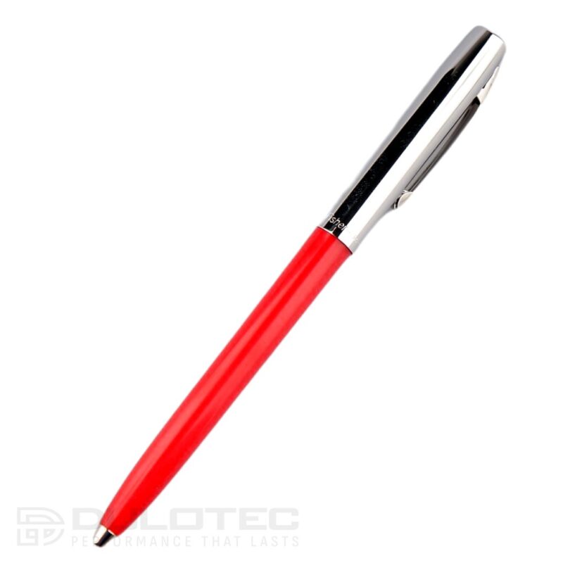 Pix Fisher Space Pen Cap-O-Matic, capac cromat, corp roșu, model 775-R, într-o cutie cadou » Lanternaputernica.RO