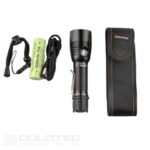 Lanternă tactică Dulotec Guardian, 1.800 lumeni, 700 de metri, baterie de 5.200 mAh, încărcare magnetică, husă » Lanternaputernica.RO