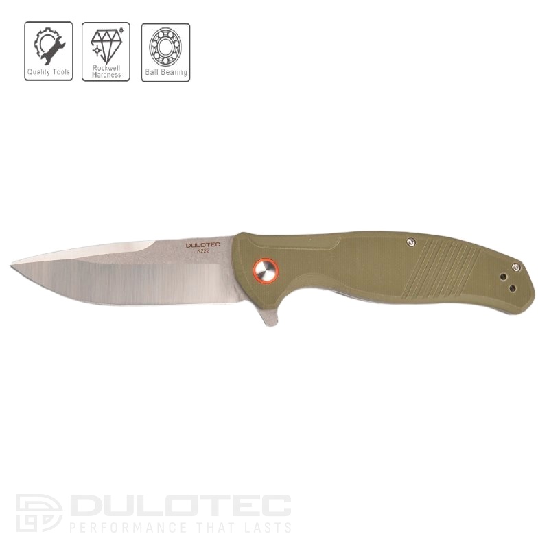 Cuțit pliant Dulotec K222 – verde, oțel inoxidabil 8Cr14Mov » Lanternaputernica.RO