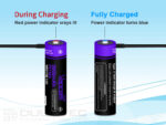 Baterie Vapcell P2150A 21700 de 5000 mAh, 10 A, cu protecție și încărcare prin USB-C » Lanternaputernica.RO