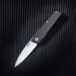Cuțit pliant SRM 408L-KB – mâner din G10 cu acoperire din carbon și lamă din oțel 14C28N » Lanternaputernica.RO
