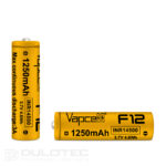 Baterie Vapcell 14500 F12 de 1250 mAh, 3 A, cu polul pozitiv proeminent » Lanternaputernica.RO