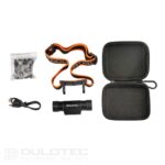 Lampă frontală puternică Dulotec H3 + baterie de 3400 mAh, lumină albă » Lanternaputernica.RO