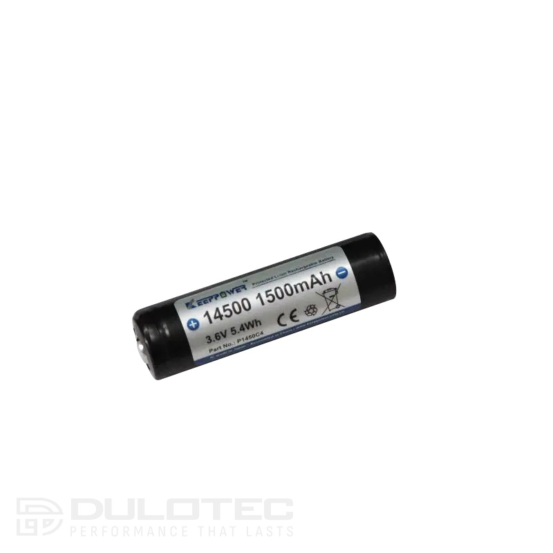 Baterie Keeppower 14500 de 1500 mAh cu pol pozitiv ridicat și sistem de protecție » Lanternaputernica.RO