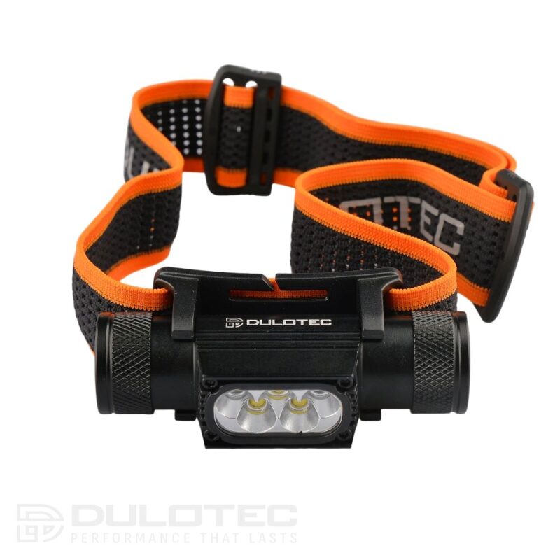 Lampă frontală puternică Dulotec H3 + baterie de 3400 mAh, lumină albă » Lanternaputernica.RO