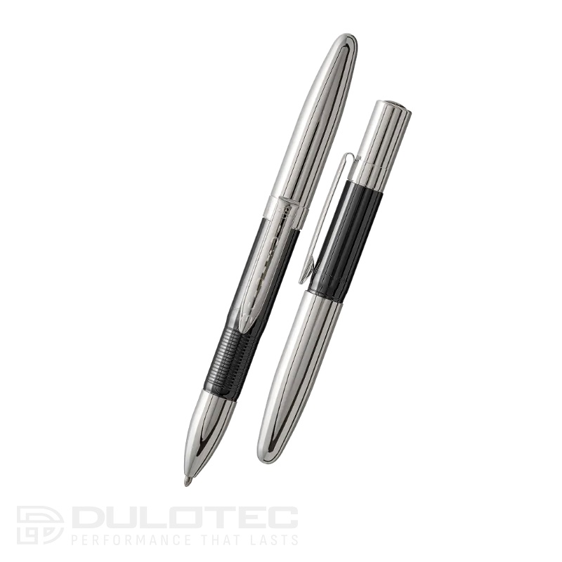 Fisher Space Pen din nitrură de titan neagră și crom, model Infinium Space Pen, vârf mediu, cerneală albastră - INFBTN-1 » Lanternaputernica.RO
