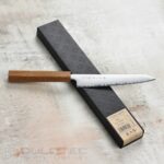 Cuțit de bucătărie Tojiro REPPU Kiritsuke Petty, 150 mm, FD-1360 – oțel laminat SG2 – mâner din lemn de tec » Lanternaputernica.RO