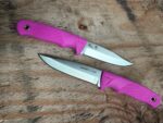 Cuțit cu lamă fixă Linder Joe Vogel Evo-X Super Edge 7 – mâner roz » Lanternaputernica.RO