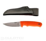 Cuțit cu lamă fixă Linder Super Edge 1 – mâner portocaliu » Lanternaputernica.RO
