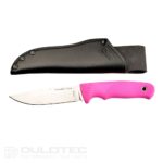 Cuțit cu lamă fixă Linder Drugar Super Edge 6 – mâner roz » Lanternaputernica.RO